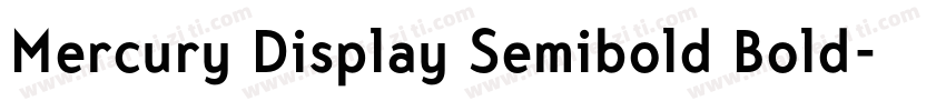 Mercury Display Semibold Bold字体转换